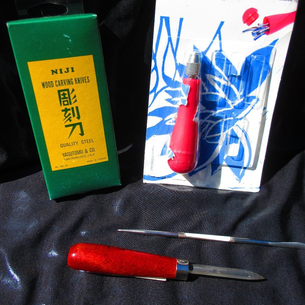 Wood Carving Knvies &  Lino Cutter Assortment Tools Lot